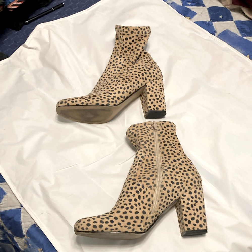 Steve Madden animal print booties